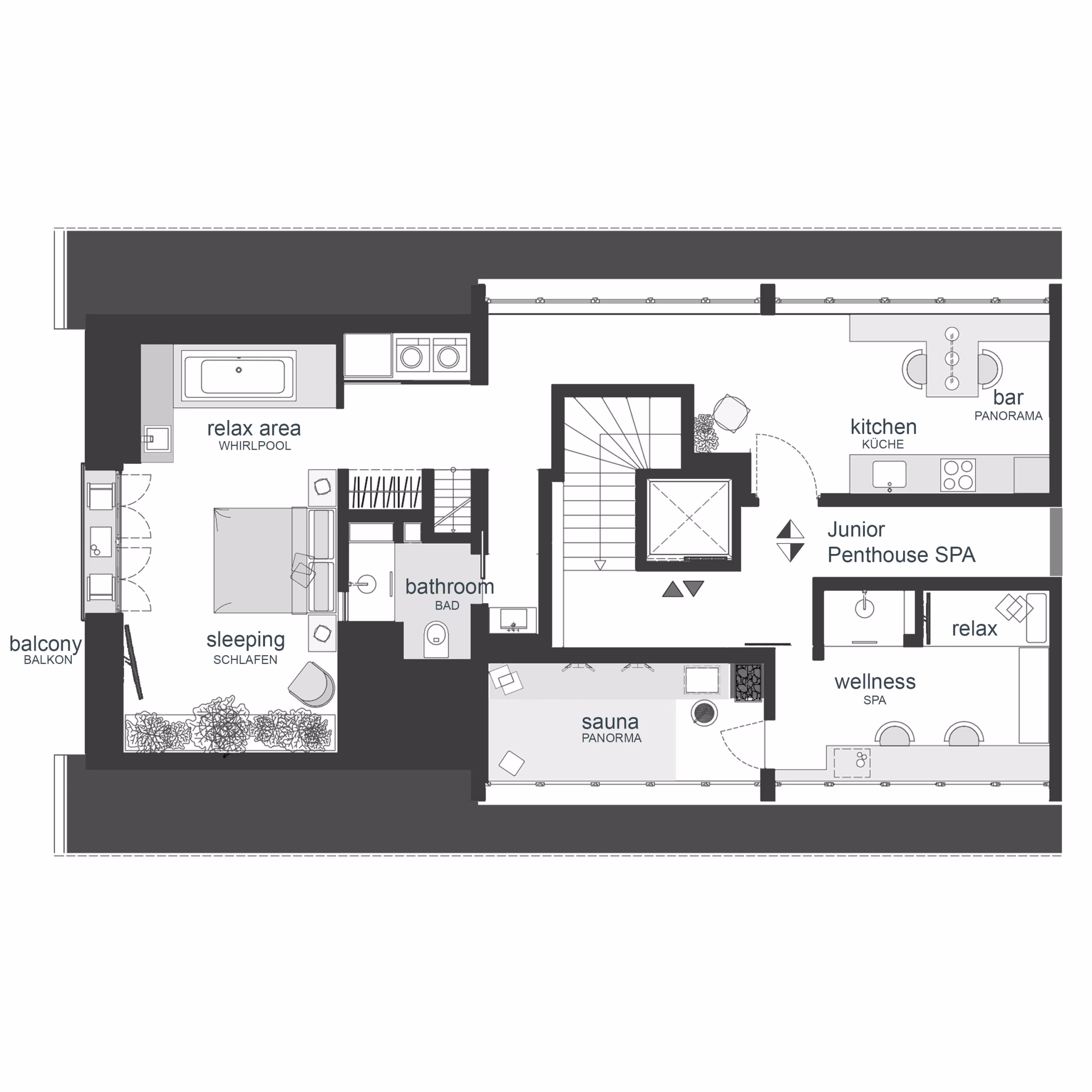 Floor plan Junior Penthouse SPA