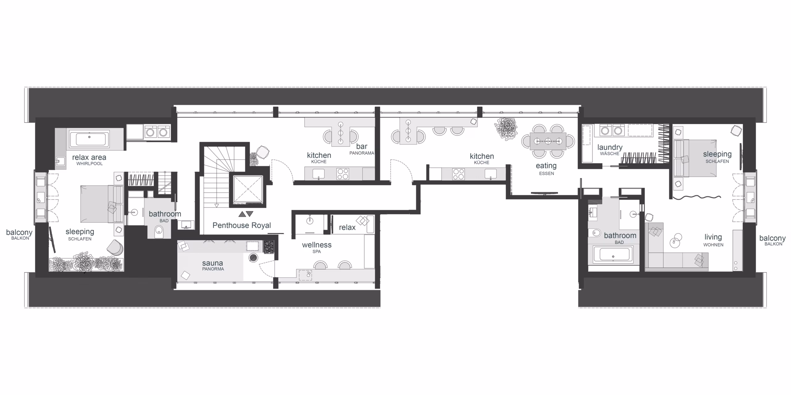 floor plan Grand Penthouse Suite SPA