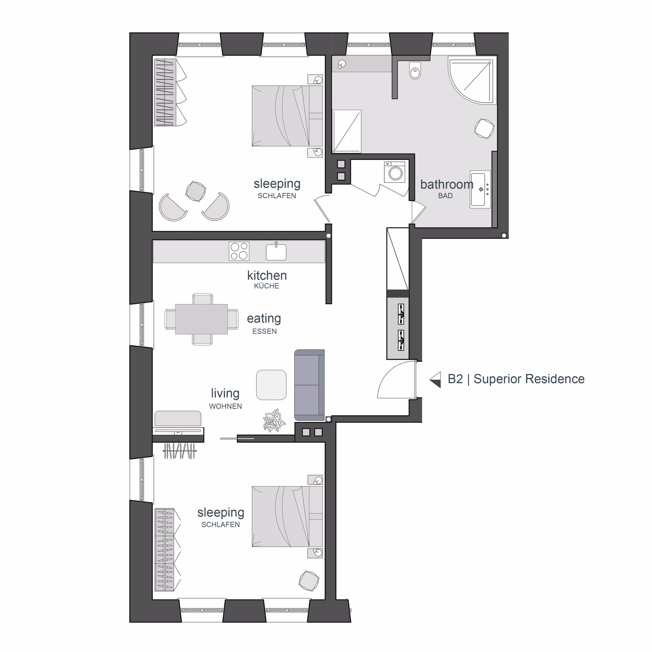 Floor plan Superior Residence B2