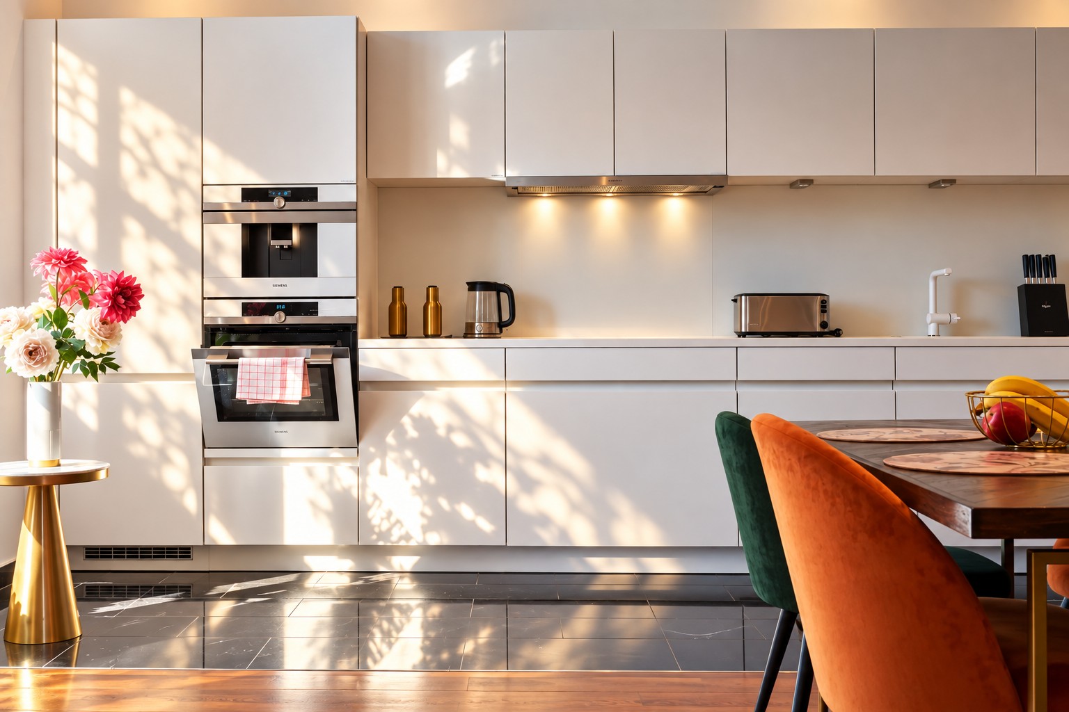 Private fully equipped kitchen and dining area in the Superior Two-Bedroom Residence Heidelberg