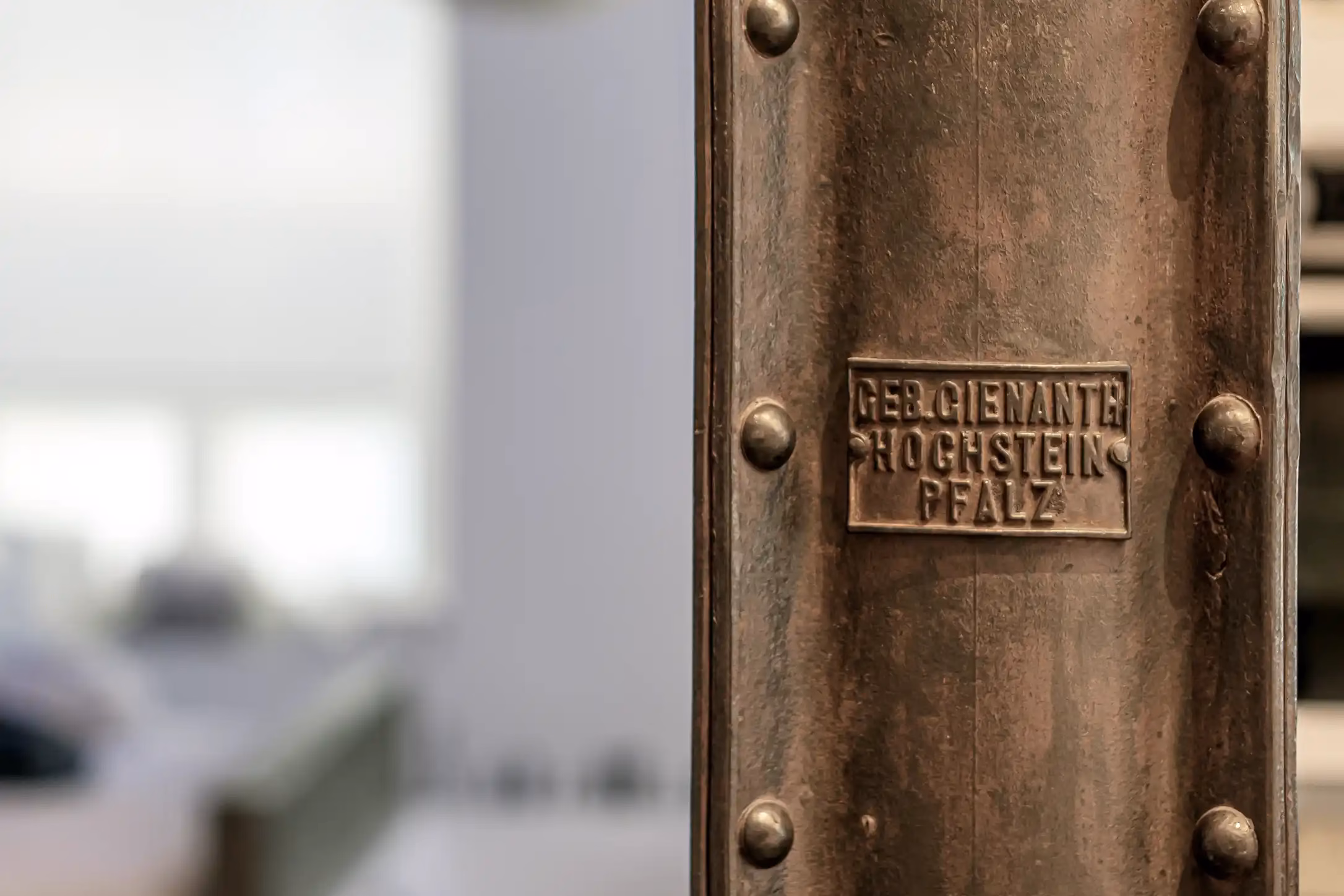Industrial detail with historic metal beam in the loft