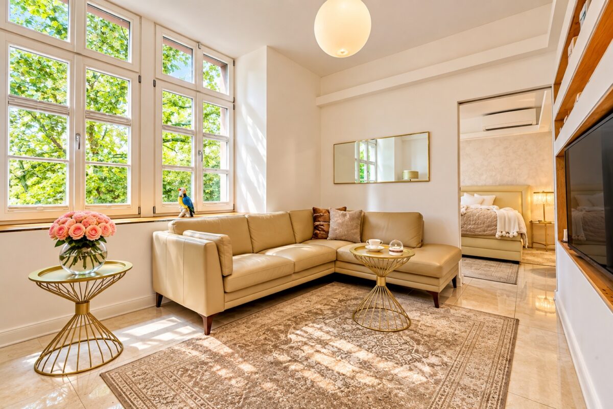 Private living area in the Medical Stay Two-Bedroom Suite Heidelberg