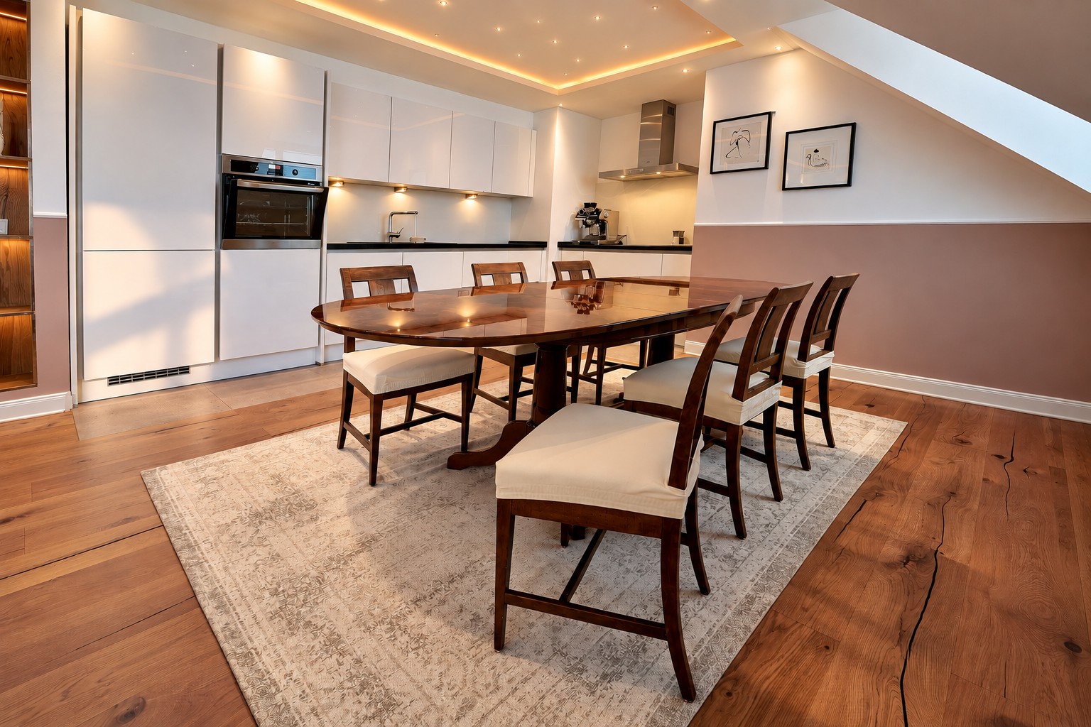Private kitchen and dining area of the One-Bedroom Residential Suite Heidelberg